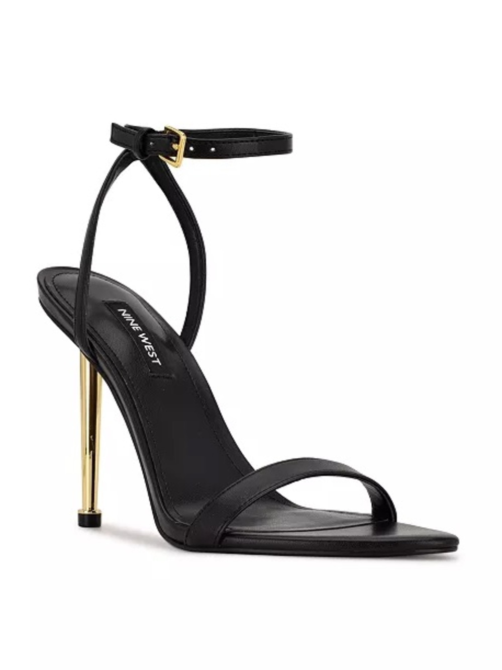NWOB Nine West Reina Ankle Strap Stiletto Sandals Black